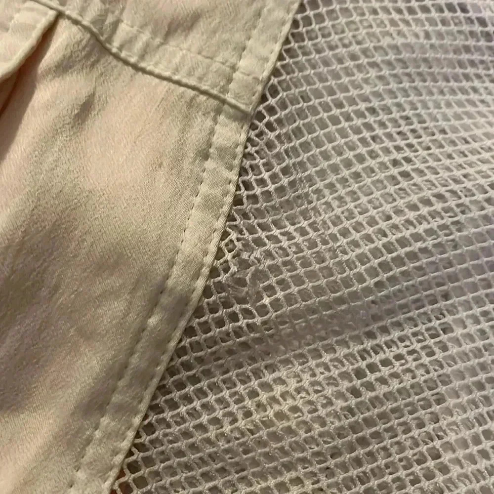FREE PEOPLE Insect Shield Jacket White/ Peach Cropped Size XS - Picture 8 of 12